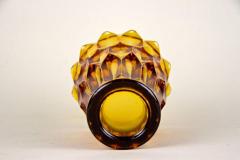 Art Deco Glass Vase Amber Colored Austria circa 1920 - 4121963