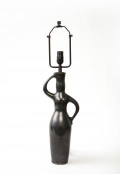Art Deco Glazed Ceramic Table lamp France c 1960 - 3310614