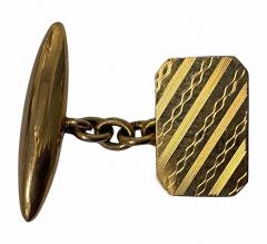 Art Deco Gold Cufflinks Birmingham 1928 - 2953106