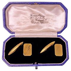 Art Deco Gold Cufflinks Birmingham 1928 - 2953107
