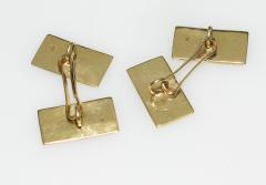 Art Deco Gold and Enamel Cufflinks France 1930 - 4348413