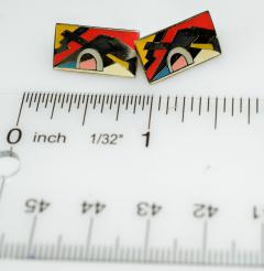 Art Deco Gold and Enamel Cufflinks France 1930 - 4348415