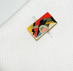 Art Deco Gold and Enamel Cufflinks France 1930 - 4348416