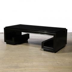Art Deco Greek Key Cocktail Table in Black Lacquer by Paul Frankyl - 3040847