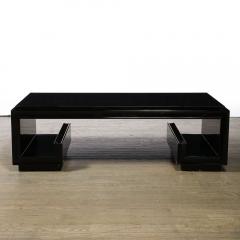 Art Deco Greek Key Cocktail Table in Black Lacquer by Paul Frankyl - 3040986