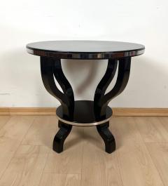 Art Deco Gueridon or Side Table Black Lacquer and Metal France circa 193 - 2568470