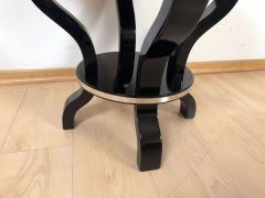 Art Deco Gueridon or Side Table Black Lacquer and Metal France circa 193 - 2568477