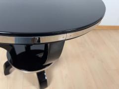 Art Deco Gueridon or Side Table Black Lacquer and Metal France circa 193 - 2568481