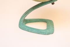 Art Deco Hammonds Six Inch Terrestrial World Globe on Verdigris Cast Metal Base - 4365753