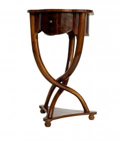 Art Deco Hollywood Regency Italian Walnut Burl Wood Nightstands or End Tables - 4286530