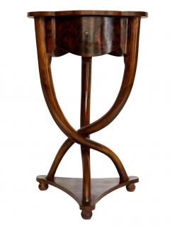 Art Deco Hollywood Regency Italian Walnut Burl Wood Nightstands or End Tables - 4286532