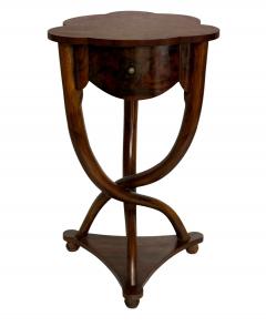 Art Deco Hollywood Regency Italian Walnut Burl Wood Nightstands or End Tables - 4286536