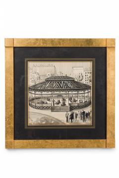 Art Deco Ink Amusement Park Drawing 3 - 3186078
