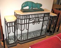 Art Deco Iron Console and Mirror - 293551