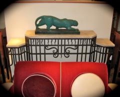 Art Deco Iron Console and Mirror - 293558