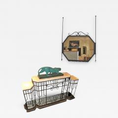 Art Deco Iron Console and mirror - 1393065