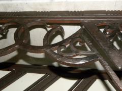 Art Deco Iron Console with Matching Mirror and Marble Tusks - 118230