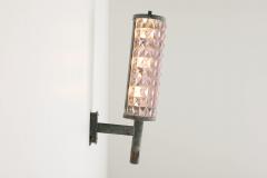 Art Deco Iron Glass Wall Sconces 1930s - 2362538