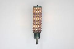 Art Deco Iron Glass Wall Sconces 1930s - 2362539