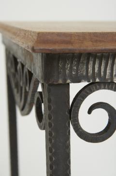 Art Deco Iron and Oak Table - 3445574
