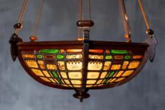 Art Deco Lamp in Stained Glass by Amsterdam School Netherlands 1920s - 3680697