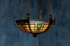 Art Deco Lamp in Stained Glass by Amsterdam School Netherlands 1920s - 3680699