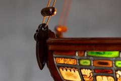 Art Deco Lamp in Stained Glass by Amsterdam School Netherlands 1920s - 3680702