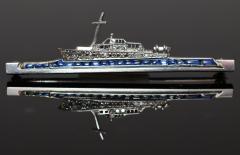 Art Deco Luxury Yacht Brooch - 314733