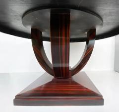 Art Deco Macassar Ebony Round Dining Center Table Beautifully Veneered Wood - 3532779