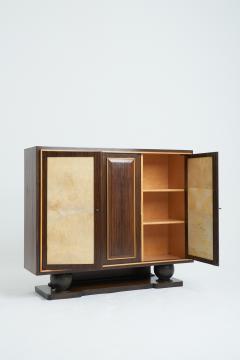 Art Deco Macassar Ebony and Velum Cabinet - 3363625