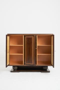 Art Deco Macassar Ebony and Velum Cabinet - 3363635