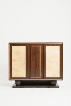 Art Deco Macassar Ebony and Velum Cabinet - 3363639