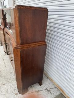 Art Deco Macassar Wood Sideboard Dry Bar with Metal Escutcheons - 4175096