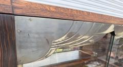 Art Deco Macassar Wood Sideboard Dry Bar with Metal Escutcheons - 4175108