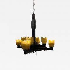 Art Deco Machine Age 8 Light Chandelier - 4102817