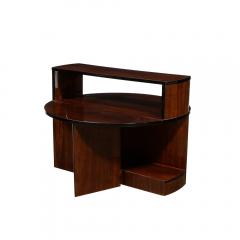 Art Deco Machine Age Folding Coffee Table in Book Matched Walnut Black Lacquer - 2909383