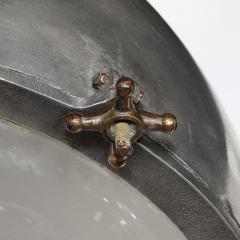 Art Deco Machine Age Industrial Pendants in Polished Aluminum Bronze Brass - 4142092