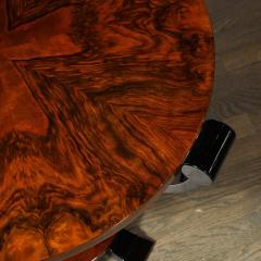 Art Deco Machine Age Occasional Table in Book Matched Burled Walnut - 4515347