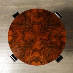 Art Deco Machine Age Occasional Table in Book Matched Burled Walnut - 4515348