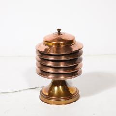 Art Deco Machine Age Polished Copper Table Lamp - 4622696