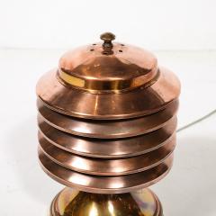 Art Deco Machine Age Polished Copper Table Lamp - 4622699