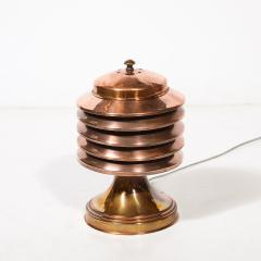 Art Deco Machine Age Polished Copper Table Lamp - 4622701