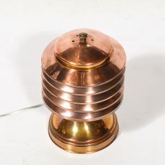 Art Deco Machine Age Polished Copper Table Lamp - 4622702