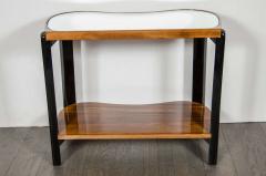 Art Deco Machine Age Side Table with Streamline Reeded Leg Design - 1522730