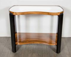 Art Deco Machine Age Side Table with Streamline Reeded Leg Design - 1522731