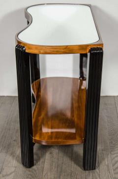 Art Deco Machine Age Side Table with Streamline Reeded Leg Design - 1522735