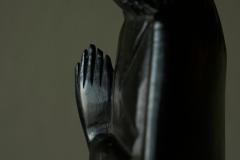 Art Deco Madonna in Hand Carved Solid Ebony Belgium 1930s - 4677475