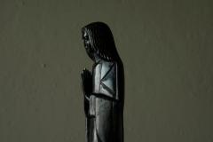 Art Deco Madonna in Hand Carved Solid Ebony Belgium 1930s - 4677487