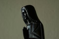 Art Deco Madonna in Hand Carved Solid Ebony Belgium 1930s - 4677491