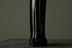 Art Deco Madonna in Hand Carved Solid Ebony Belgium 1930s - 4677493